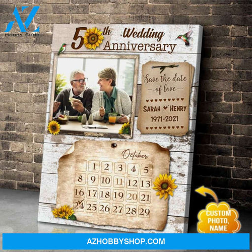 Custom Canvas Prints Personalized Photo Gifts 50th Wedding Anniversary Gifts For Couple Wall Art Ohcanvas