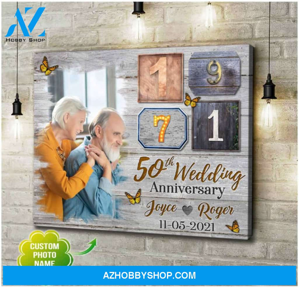 Custom Canvas Prints Personalized Photo Gifts 50th Wedding Anniversary Gifts For Couple Wall Art Ohcanvas