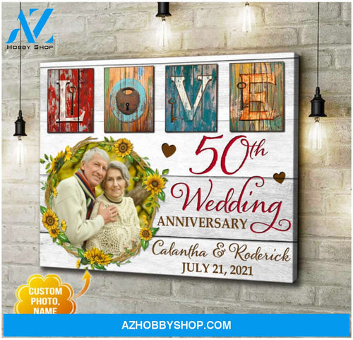 Custom Canvas Prints Personalized Photo Gifts 50th Wedding Anniversary Gifts For Couple Wall Art Ohcanvas