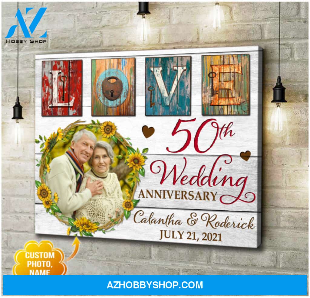 Custom Canvas Prints Personalized Photo Gifts 50th Wedding Anniversary Gifts For Couple Wall Art Ohcanvas