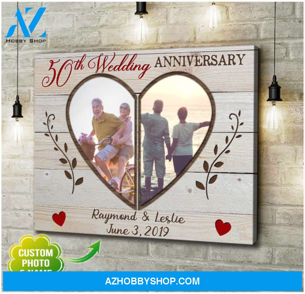 Custom Canvas Prints Personalized Photo Gifts 50th Wedding Anniversary Gifts For Couple Wall Art Ohcanvas