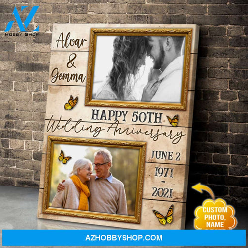 Custom Canvas Prints Personalized Photo Gifts 50th Wedding Anniversary Gifts For Couple Wall Art Ohcanvas