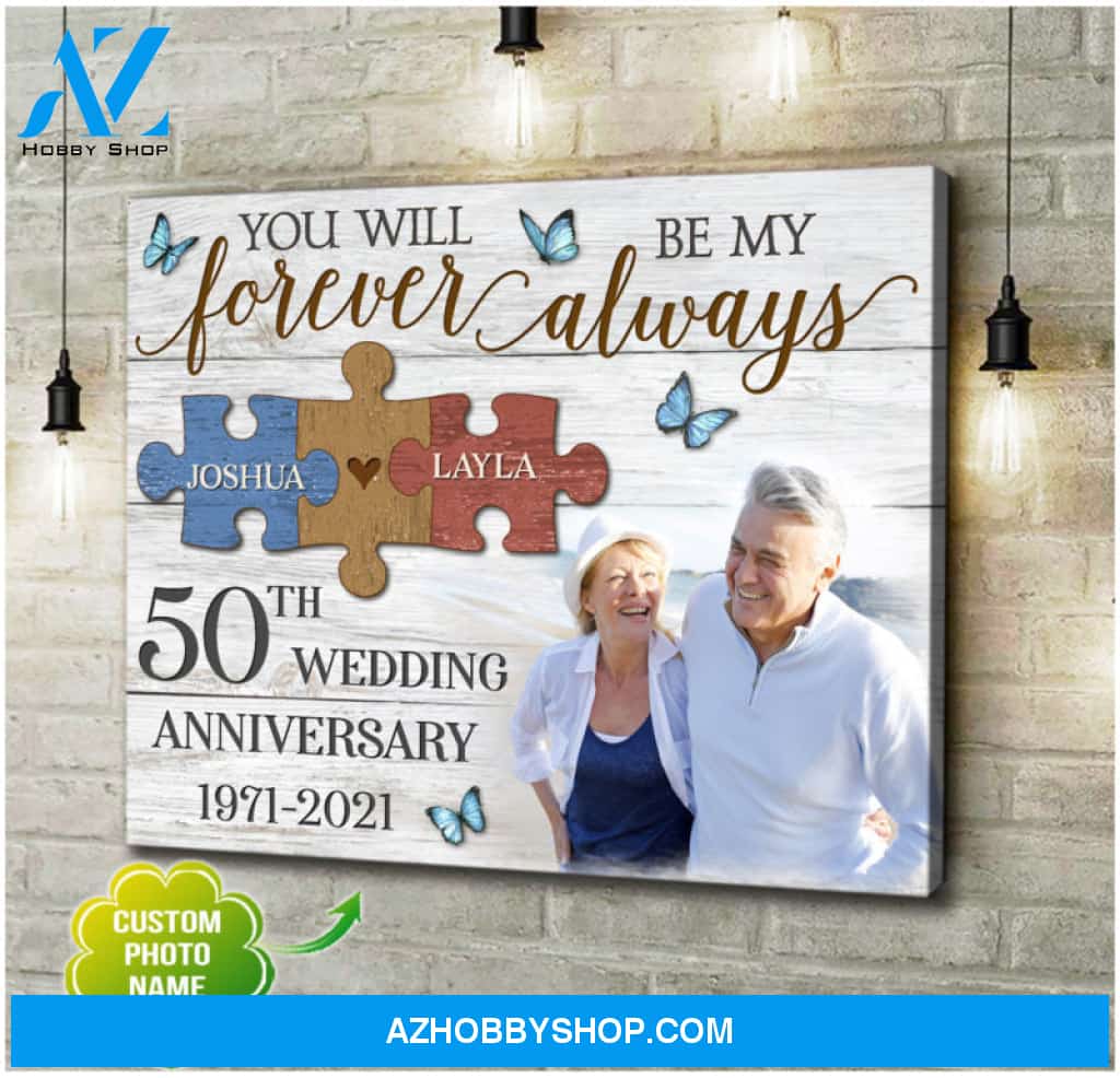 Custom Canvas Prints Personalized Photo Gifts 50th Wedding Anniversary Gifts For Couple Wall Art Ohcanvas