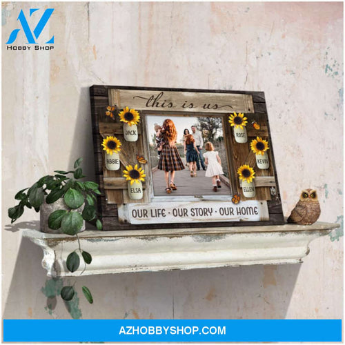 Custom Canvas Prints Personalized Photo Gifts Family Gifts Rustic Window Sunflowers Art This Is Us Ohcanvas