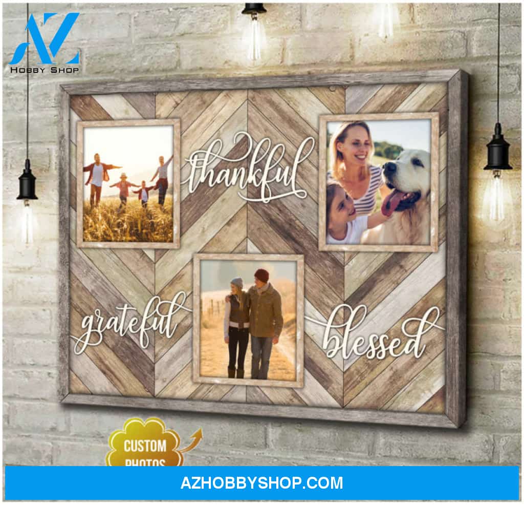 Custom Canvas Prints Personalized Photo Gifts Farmhouse Wall Decor Grateful Thankful Blessed Ohcanvas