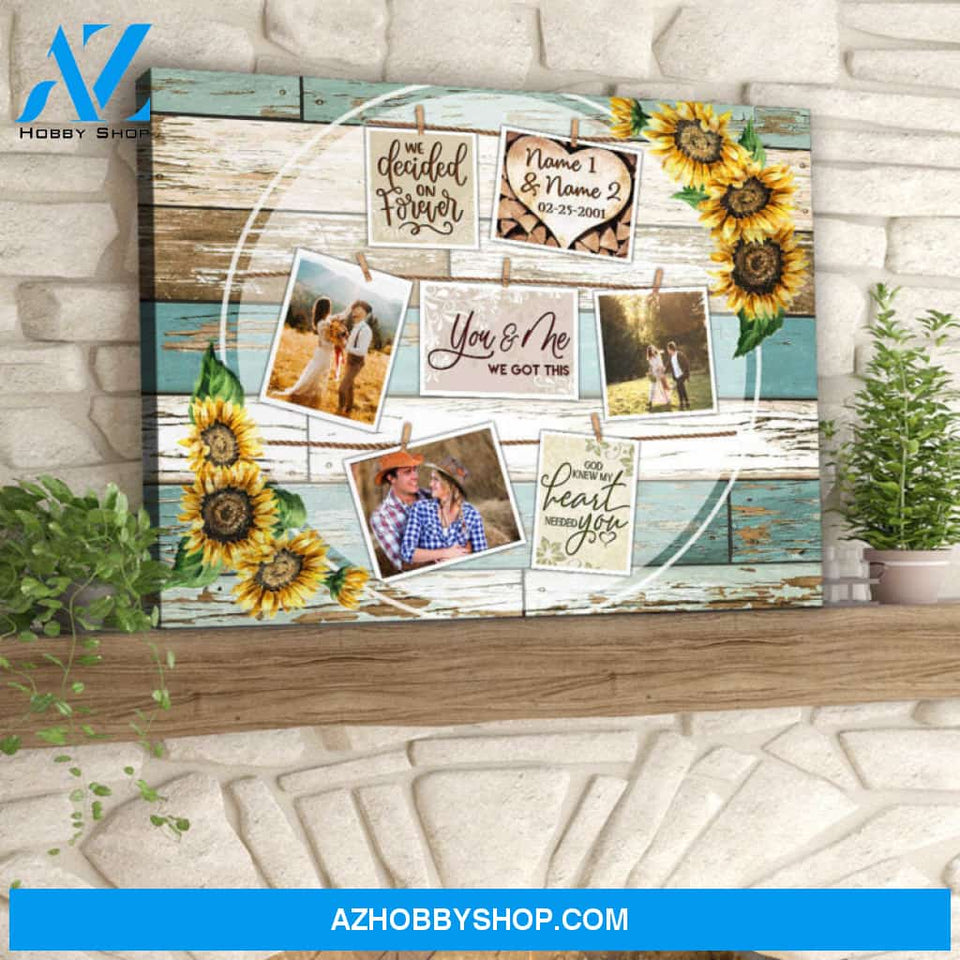 Custom Canvas Prints Personalized Photo Gifts Wedding Anniversary Gifts Sunflower And Beautiful Quotes Ohcanvas