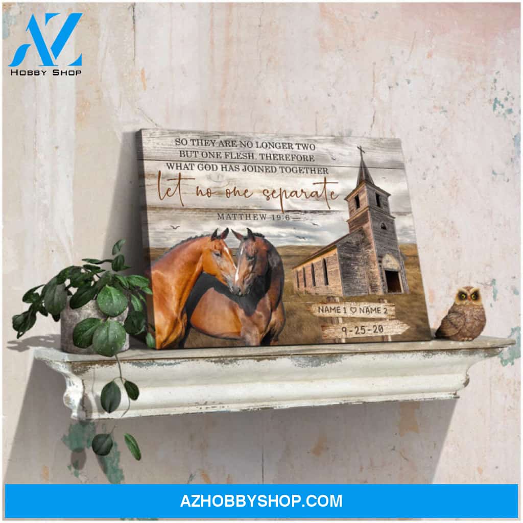 Custom Canvas Prints Wedding Anniversary Gifts Birthday Gifts Personalized Gifts Farmhouse Farm Church Couple Horses So they are no longer Ohcanvas