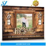 Custom Canvas Prints Wedding Anniversary Gifts Personalized Photo Gifts Home Is Wherever I'm With You Ohcanvas