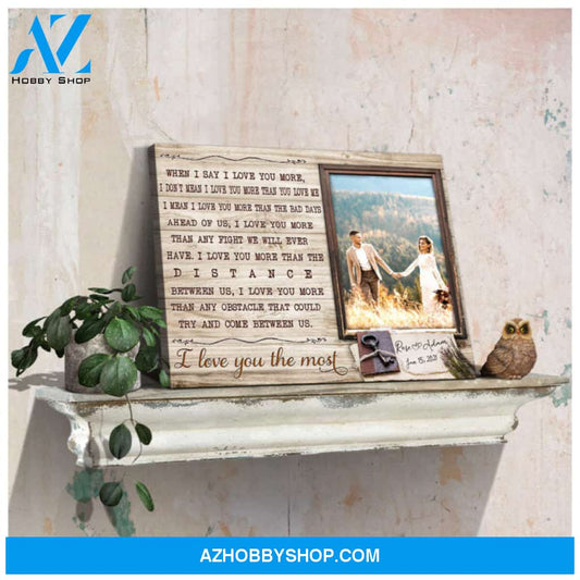 Custom Canvas Prints Wedding Anniversary Gifts Personalized Photo Gifts Window I love you the most Ohcanvas