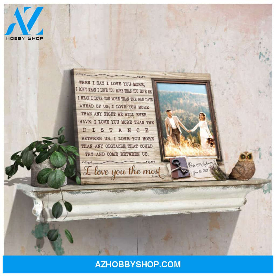 Custom Canvas Prints Wedding Anniversary Gifts Personalized Photo Gifts Window I love you the most Ohcanvas