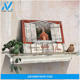 Custom Canvas Prints Wedding Anniversary Gifts Window Winter Church I thank my God Ohcanvas