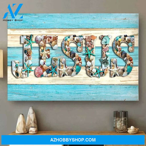 Custom Canvas Seashell Canvas, Jesus Canvas, God Canvas, Christian Canvas