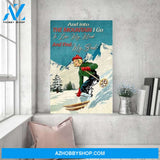 Custom Canvas Skiing Find Soul Vertical , Vintage Winter Skiing , Skiing Lover Gift 3