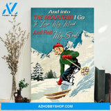 Custom Canvas Skiing Find Soul Vertical , Vintage Winter Skiing , Skiing Lover Gift 3
