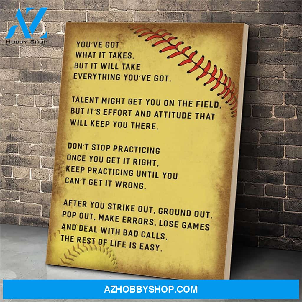 Custom Canvas Softball Canvas Prints Wall Art - Matte Canvas