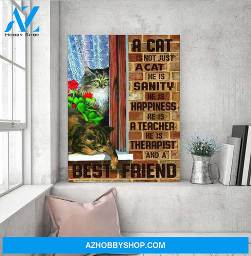 Custom Canvas Special gift for cat lover, He is therapist and a best friend