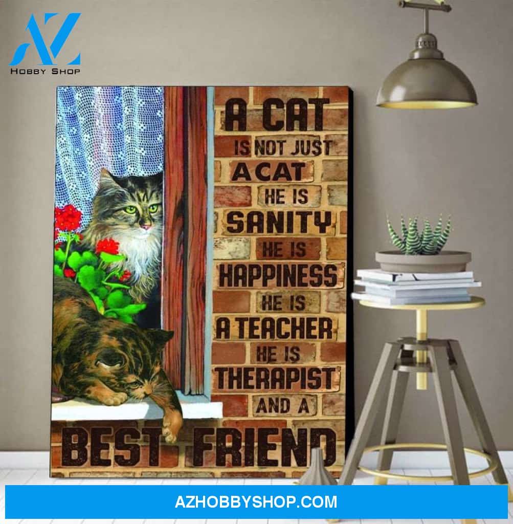 Custom Canvas Special gift for cat lover, He is therapist and a best friend