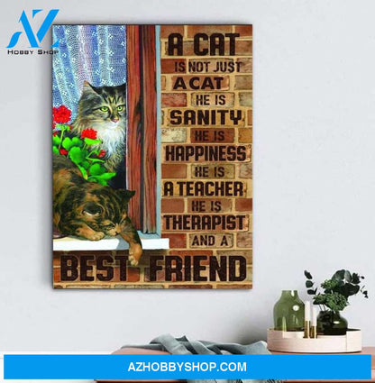 Custom Canvas Special gift for cat lover, He is therapist and a best friend