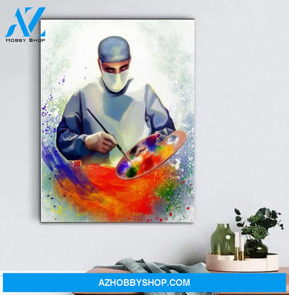 Custom Canvas Surgeon Artist canvas, gift for nurse doctor