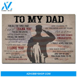 Custom Canvas To My Dad Poster, Military Son Gift For Dad, Military Dad Poster, Father's Day Gift, Army Dad, Military Dad Gifts 2