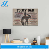 Custom Canvas To My Dad Poster, Military Son Gift For Dad, Military Dad Poster, Father's Day Gift, Army Dad, Military Dad Gifts 2
