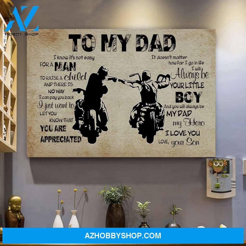 Custom Canvas To My Dad Canvas Print Wall Art - Matte Canvas