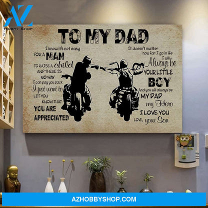 Custom Canvas To My Dad Canvas Print Wall Art - Matte Canvas