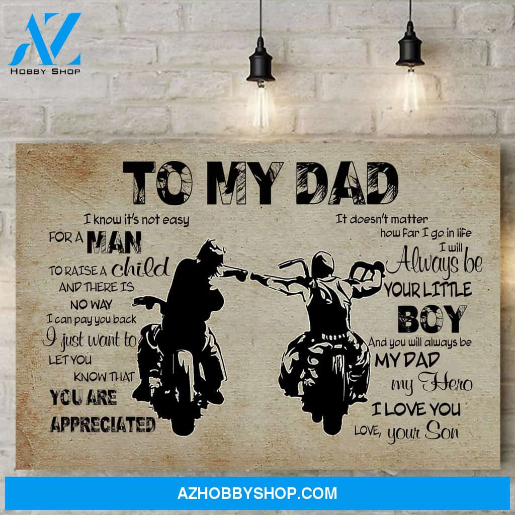 Custom Canvas To My Dad Canvas Print Wall Art - Matte Canvas