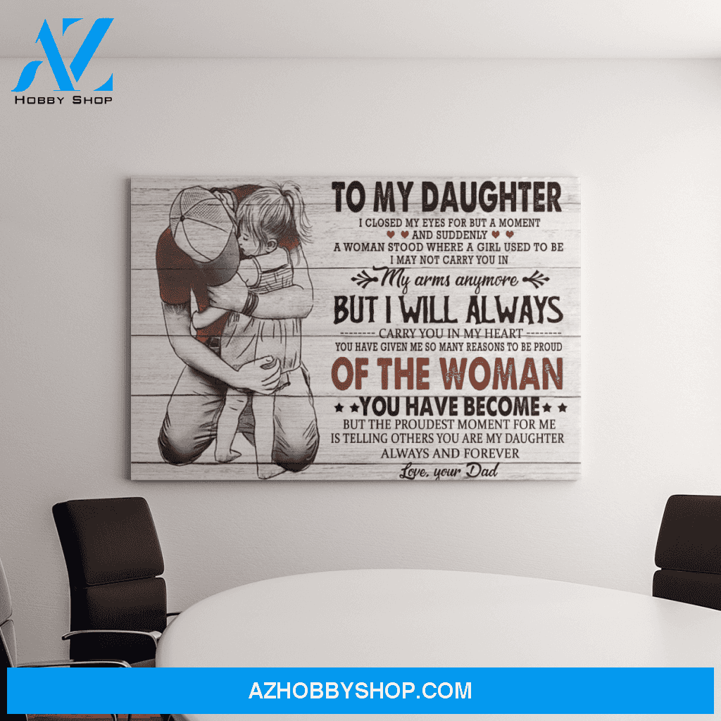Custom Canvas To My Daughter I Closed My Eye - Gift For Daughter Hot Christmas Gifts 2021