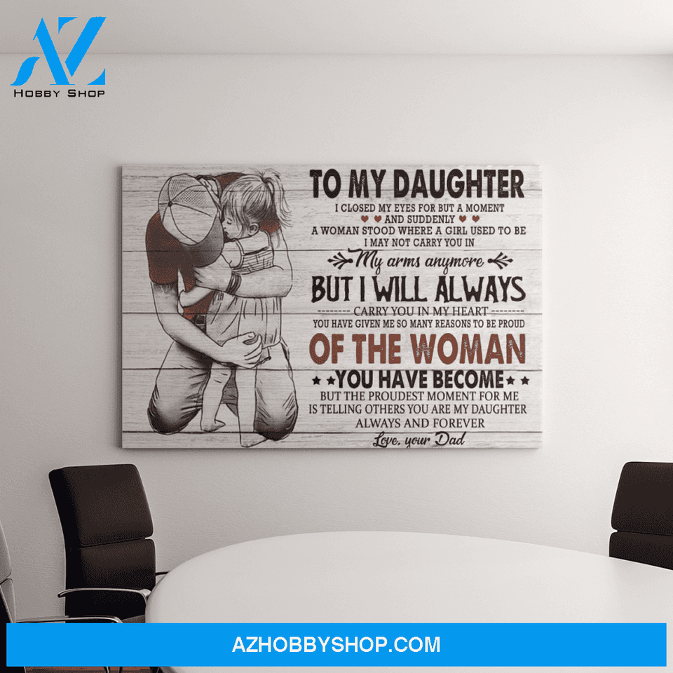 Custom Canvas To My Daughter I Closed My Eye - Gift For Daughter Hot Christmas Gifts 2021