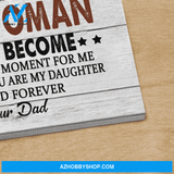 Custom Canvas To My Daughter I Closed My Eye - Gift For Daughter Hot Christmas Gifts 2021