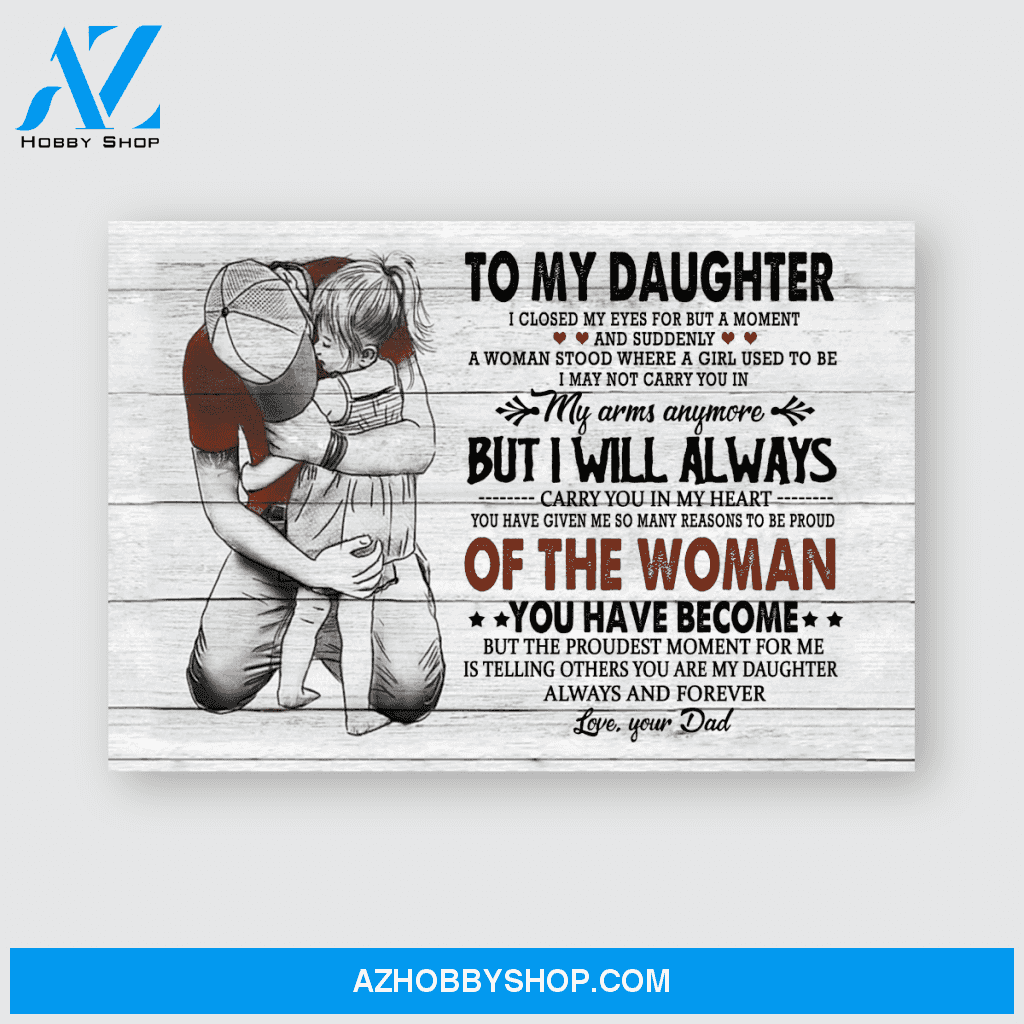 Custom Canvas To My Daughter I Closed My Eye - Gift For Daughter Hot Christmas Gifts 2021