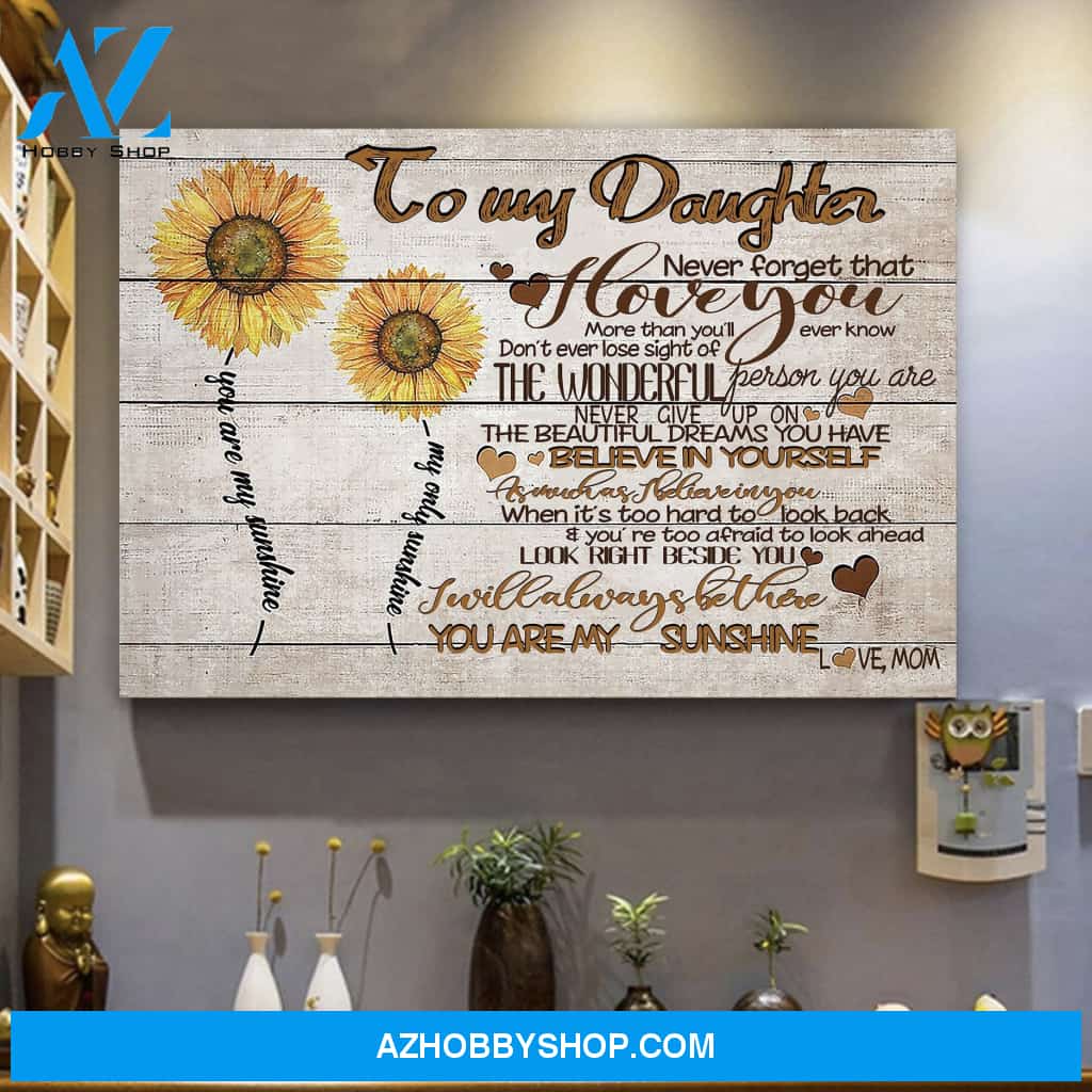 Custom Canvas To My Daughter Canvas Prints Wall Art