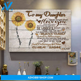 Custom Canvas To My Daughter Canvas Prints Wall Art