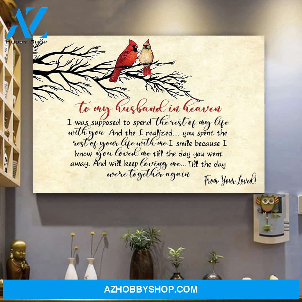 Custom Canvas To My Husband In Heaven Print Wall Art - Matte Canvas