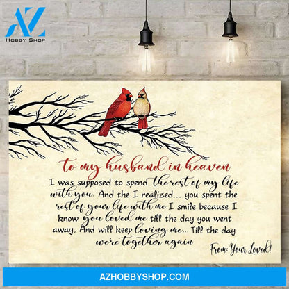 Custom Canvas To My Husband In Heaven Print Wall Art - Matte Canvas