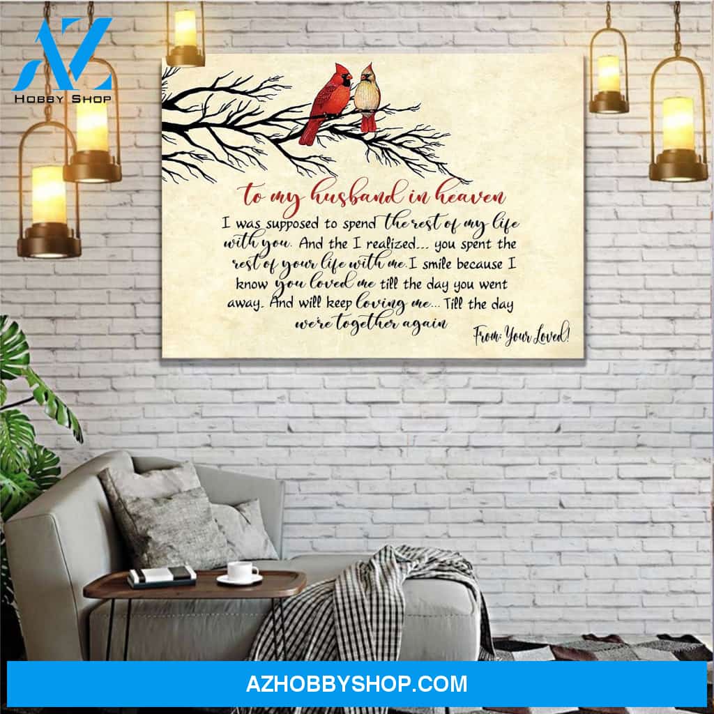 Custom Canvas To My Husband In Heaven Print Wall Art - Matte Canvas