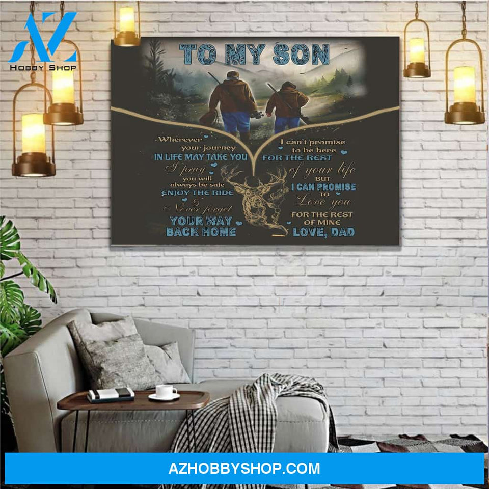 Custom Canvas To My Son Canvas Print Wall Art