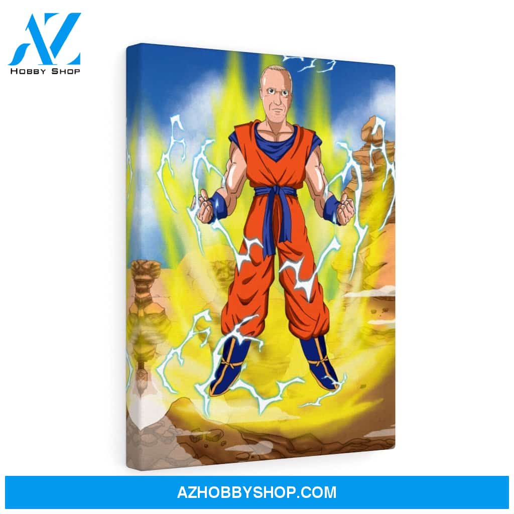 Custom Cartoon Canvas Portrait, DBZ Personalized Style