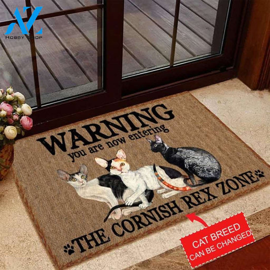 Custom Cat Warning Doormat, Custom Cat Mat, Rug,Area Rugs,Vintage Doormat,Welcome Doormat,Welcome Cat Mat, Doormat Outdoor, Cat Owner Gift