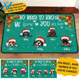 Custom Christmas Doormat No need to knock We know you are here | Welcome Mat | House Warming Gift