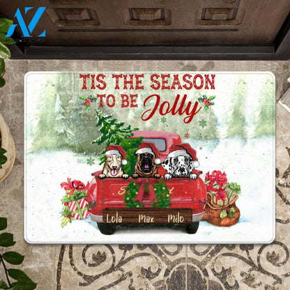 Custom Christmas Tis the season to be Jolly Doormat | Welcome Mat | House Warming Gift