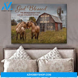 Custom Couple Canvas Anniversary Wedding Gift God Blessed The Broken Road Loving Horses and Barn