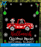 Custom Dog Blanket - 2 Dogs In The Car - Personalized Dog Quilt Blanket Christmas Gifts For Dog Lovers - V2