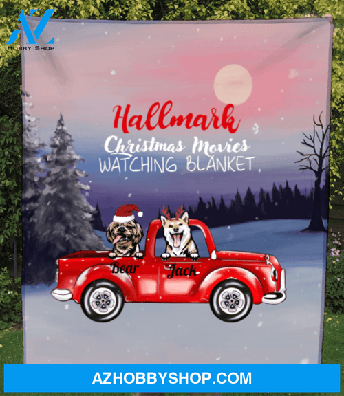 Custom Dog Blanket - 2 Dogs In The Car - Personalized Dog Quilt Blanket Christmas Gifts For Dog Lovers - V3