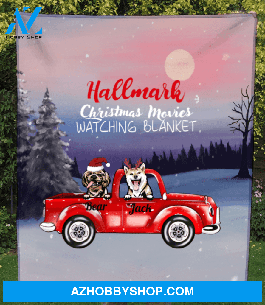 Custom Dog Blanket - 2 Dogs In The Car - Personalized Dog Quilt Blanket Christmas Gifts For Dog Lovers - V3