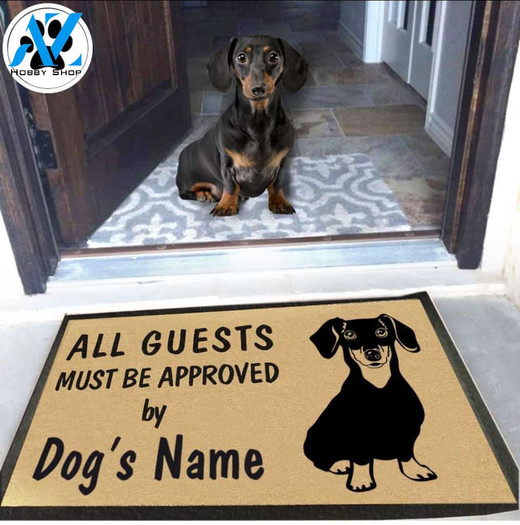 Custom Dog Name Dachshund Doormat