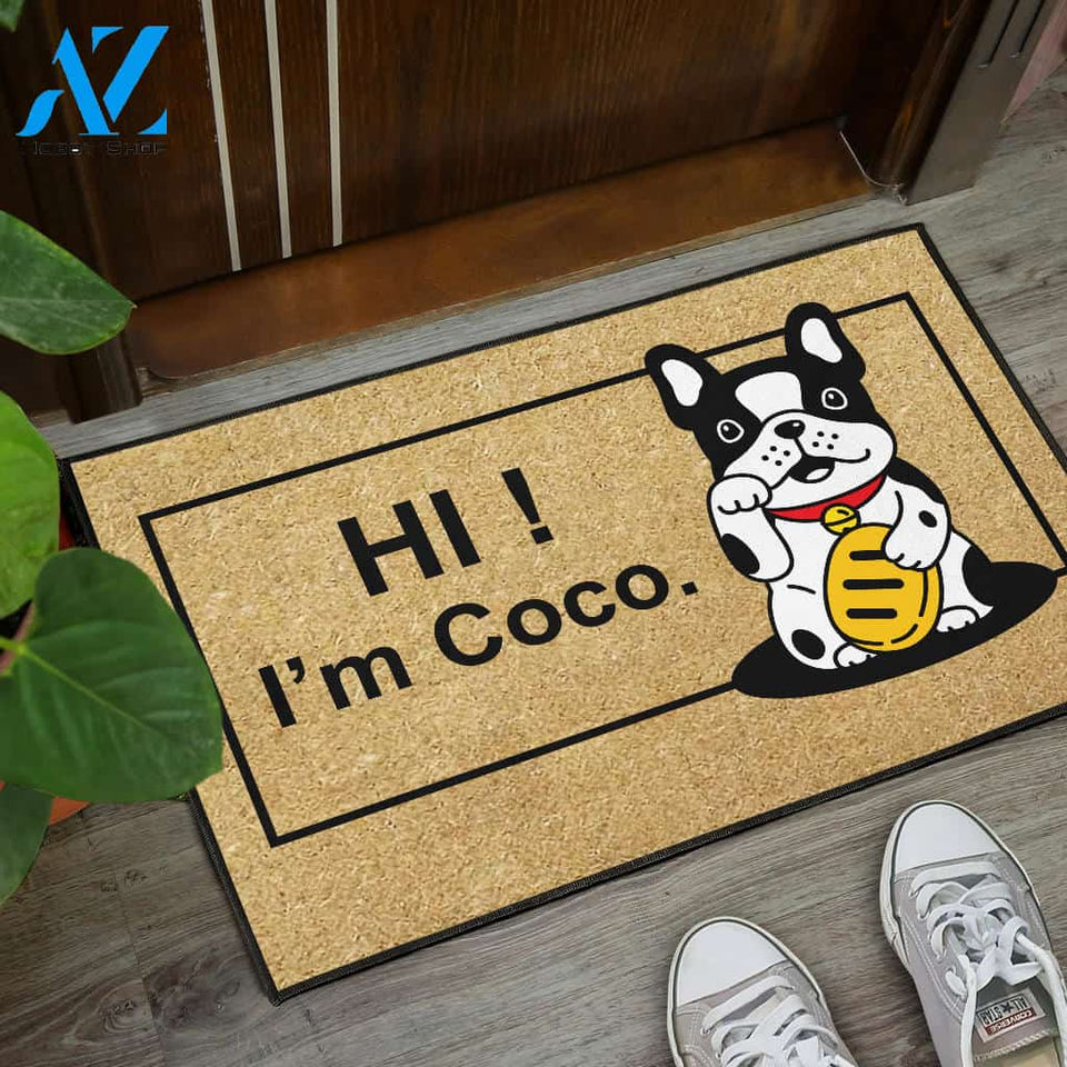 Custom Frenchie Doormat with name