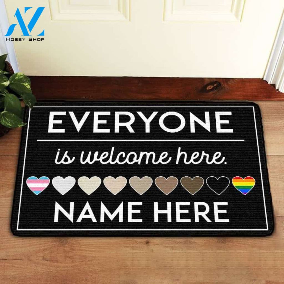 Custom Everyone is welcome here Doormat | Welcome Mat | House Warming Gift