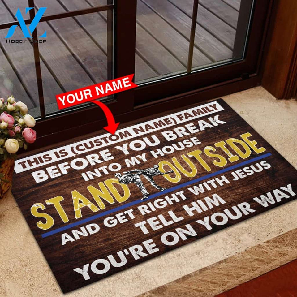 Custom Family Door MatTell Jesus Taekwondo Personalized Doormat
